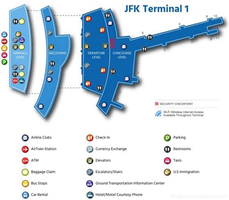 jfk airtrain terminal 1|map of jfk terminal 1.